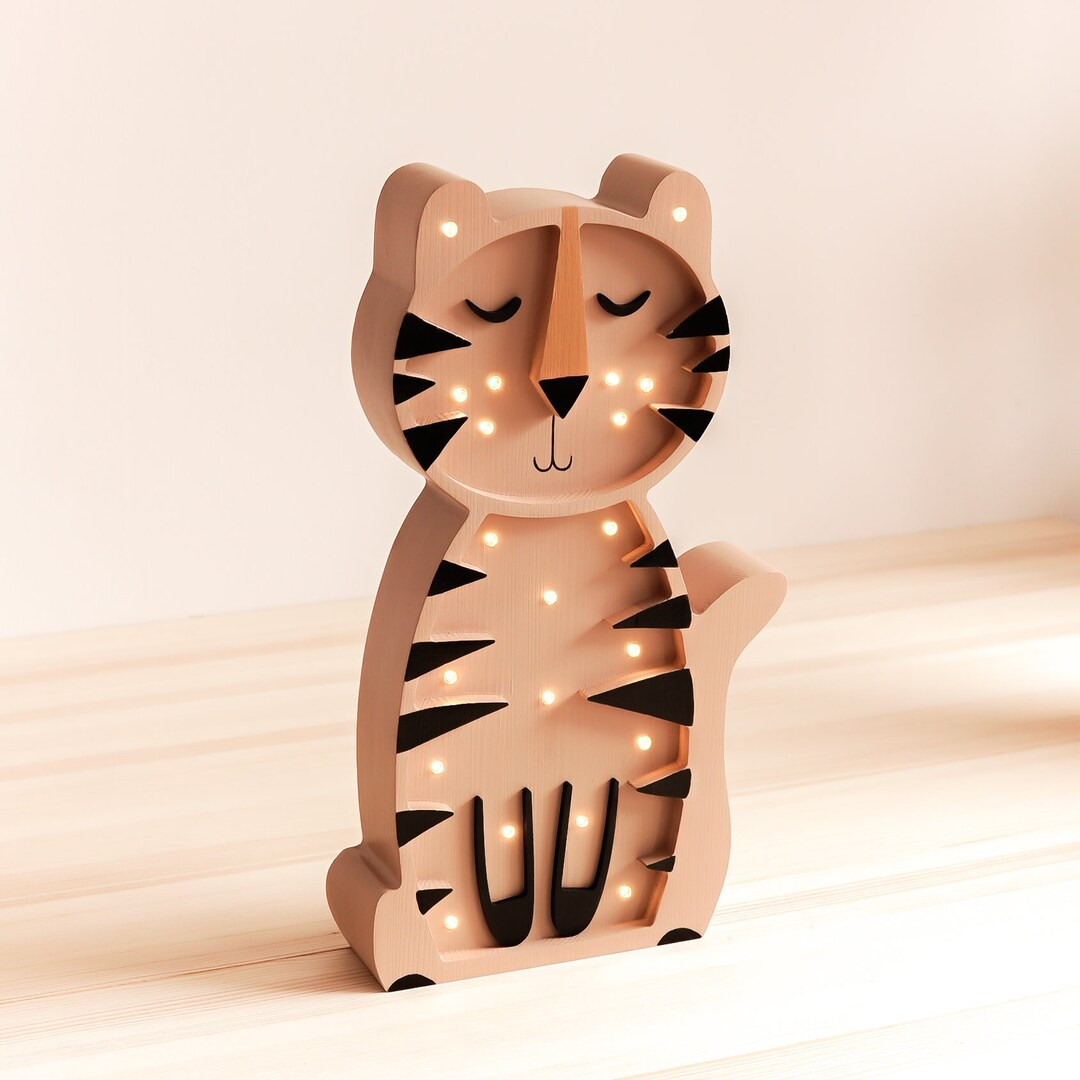 Tiger night lamp, birthday baby gift, table lamp, room decor inspo, children room decoration | Etsy (UK)