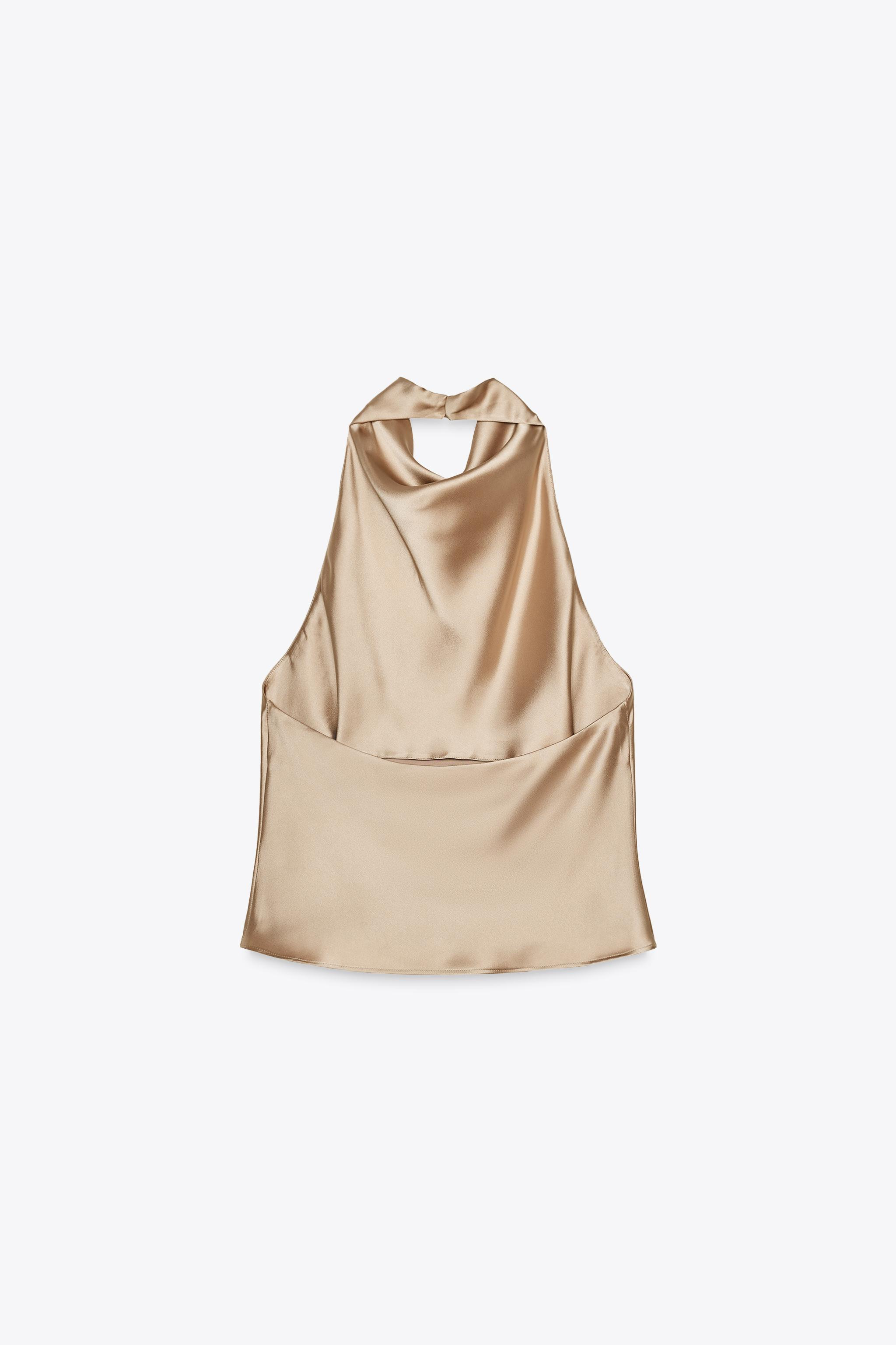 SATIN HALTER TOP | Zara UK