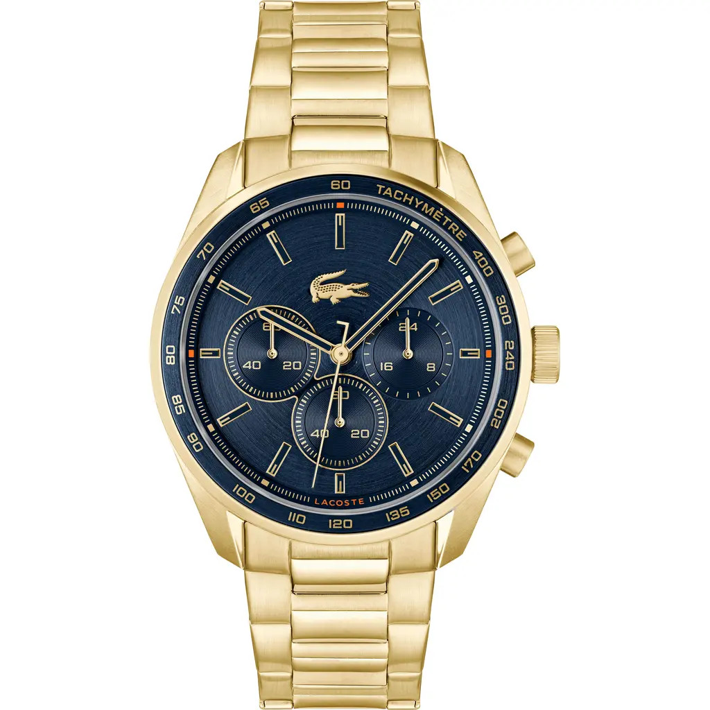 Lacoste Boston Chronograph Bracelet Watch, 42mm in Navy at Nordstrom | Nordstrom