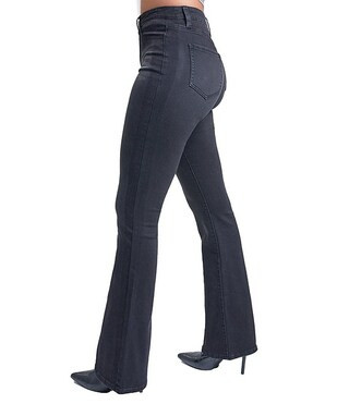 High Rise Shadow Side Panel Flare Jeans | Dillard's