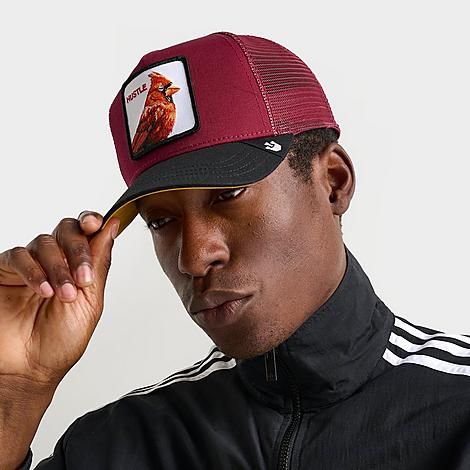 Goorin Bros. The Hustle Bird Trucker Hat in Red/Burgundy Cotton | Finish Line (US)