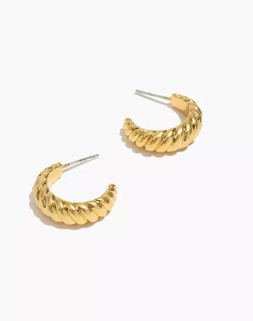 Puffed Small Hoop Earrings | Madewell