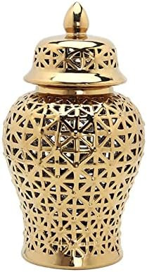 Glossy Ceramic Ginger Jar Porcelain Storage Tank Floral Arrangement Pot Ceramic Vase Ornament for... | Amazon (US)
