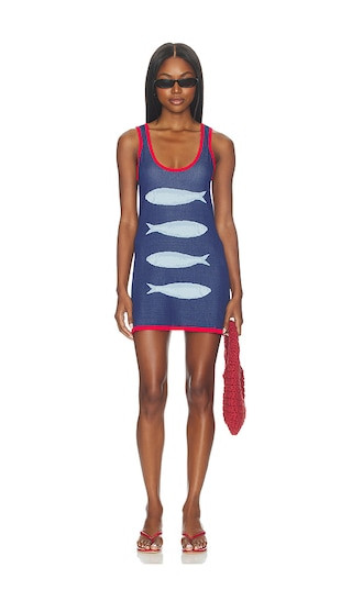 Next Stop Mini Dress in La Mer Graphic Knit | Revolve Clothing (Global)