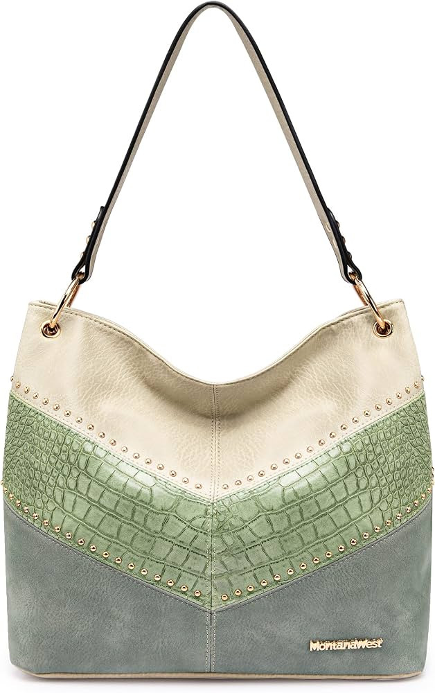 Montana West Hobo Bag Purses and Handbags for Women Top Handle Handbags with Pockets Zipper | Amazon (US)
