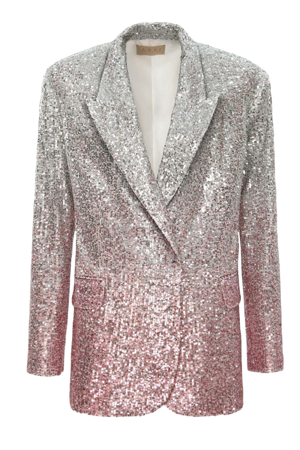 Sequin Blazer Gioia Silver Peony | Seezona