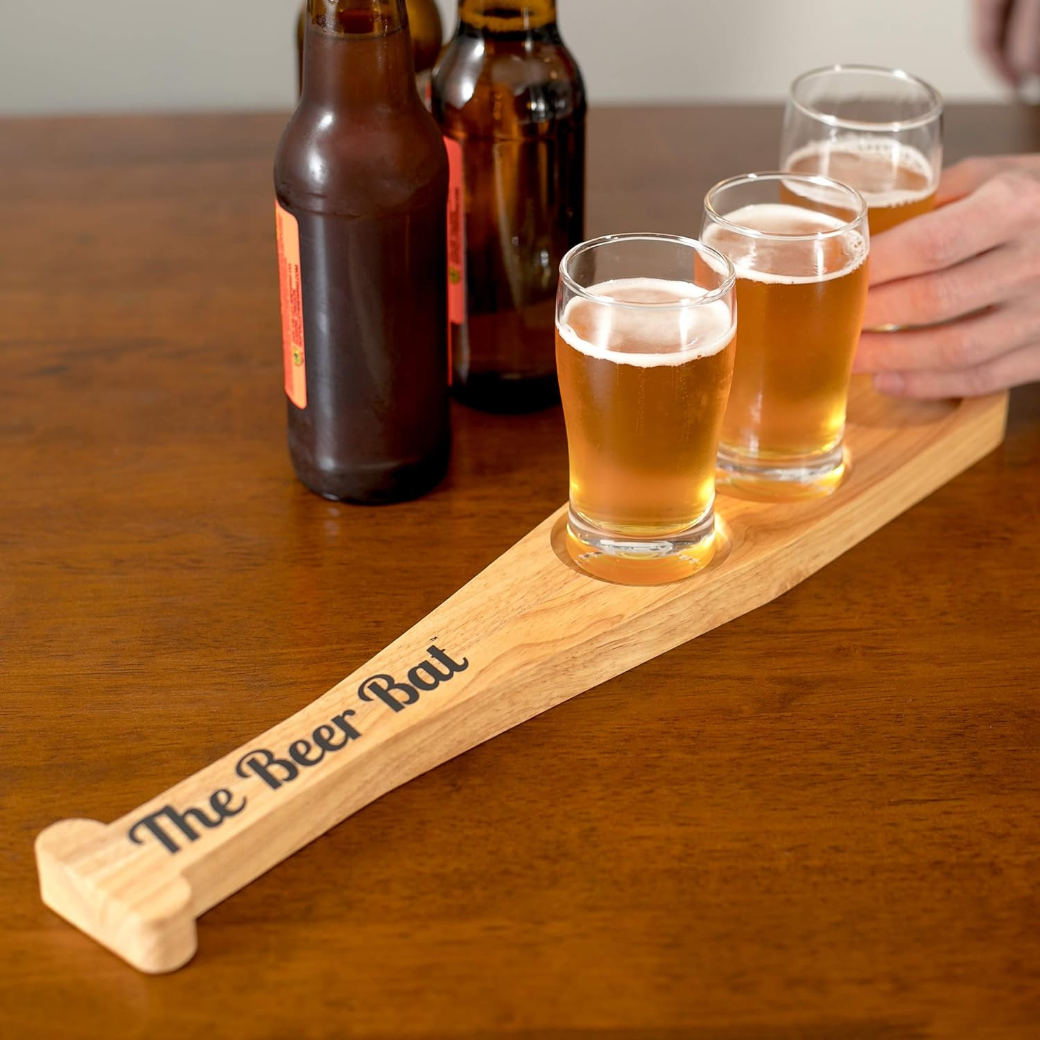 The Beer Bat Baseball Beer Flight Set with Hardwood Bat Paddle and 3 Beer Tasting Glasses (5oz) -... | Amazon (US)