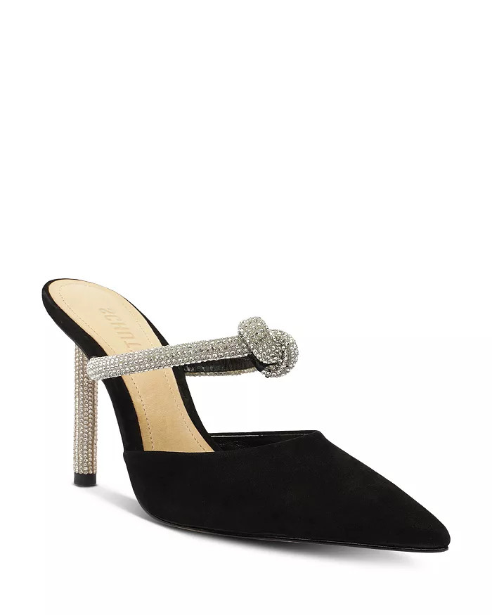 Women's Embellished Knot Pointed Toe Slip On Pin Heel Pumps | Bloomingdale's (US)