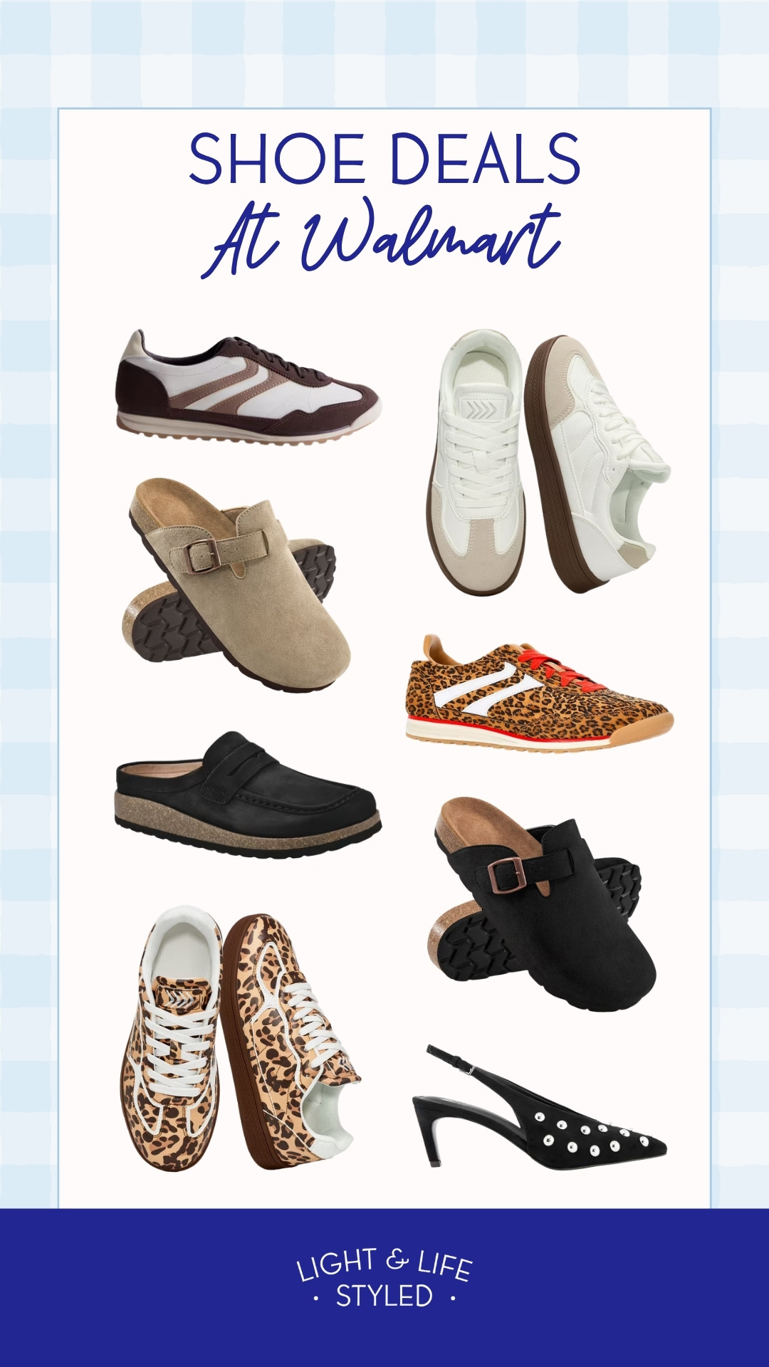 A fall shoe refresh for less!!! 🤎 Loving these leopard sneakers, neutral sneakers, buckle clogs, loafer mules, and studded slingback heels for everyday outfits and dressier plans!!

walmart, walmart fashion, shoes, walmart deals 

 #LTKootd #LTKSeasonal #LTKSaleAlert