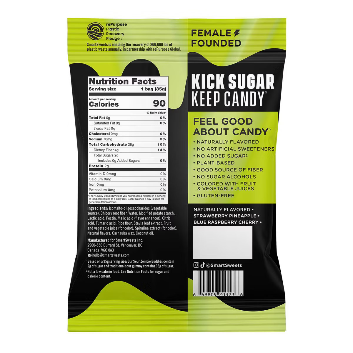 SmartSweets Halloween Sour Zombie Buddies Candy - 1.25oz | Target