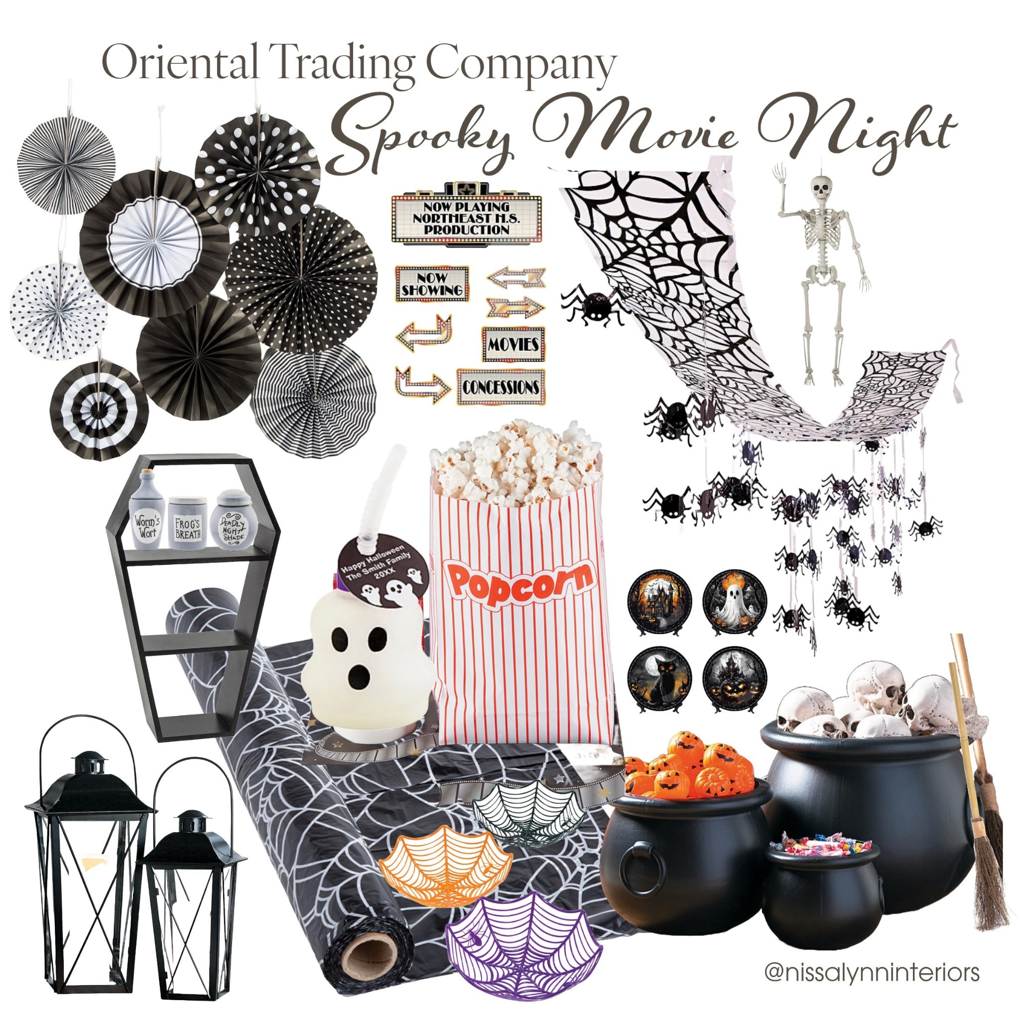 Want to host the ultimate spooky movie night? 🎬🕷️ We cozied up with creepy snacks, ghost cups, festive décor, and even the cutest personalized cardboard theatre marquee — all from @orientaltradingcompany! 

#LTKHome #LTKParties #LTKSeasonal