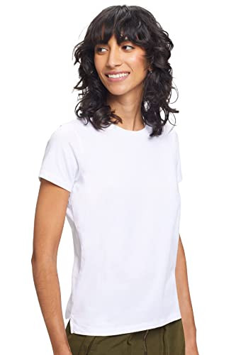 Goldie Lewinter Women's Organic Jersey Boy Tee, White, Small | Amazon (US)