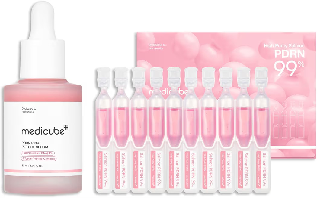 medicube Intensive Moisture & Skin Plumping Set: Salmon DNA PDRN Pink Peptide Serum and Salmon DN... | Amazon (US)