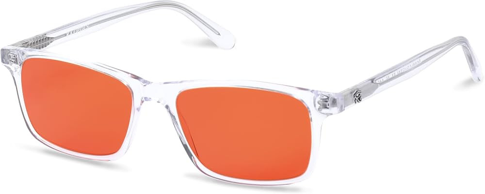 Ra Optics Popp Frame with Sunset Lenses - Premium, Science-Based Blue Light Glasses for Sleep - B... | Amazon (US)
