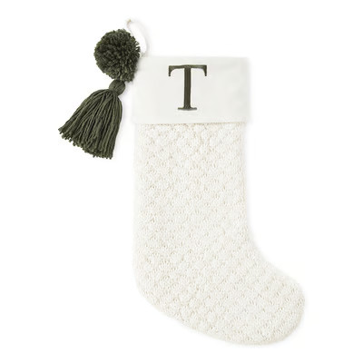 North Pole Trading Co. Ivory Knit Monogram Christmas Stocking Collection | JCPenney
