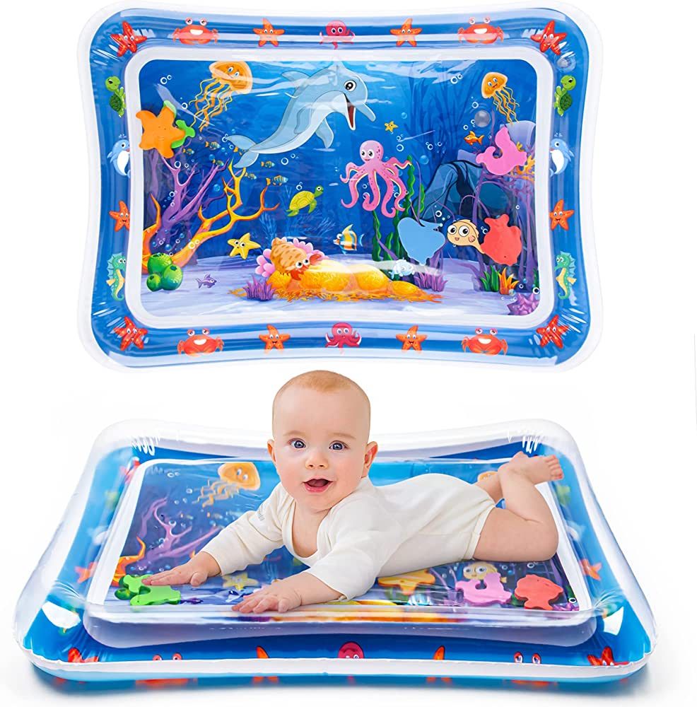 Tummy Time Water Mat 丨Water Play Mat for Babies Inflatable Tummy Time Water Play Mat for Infant... | Amazon (US)