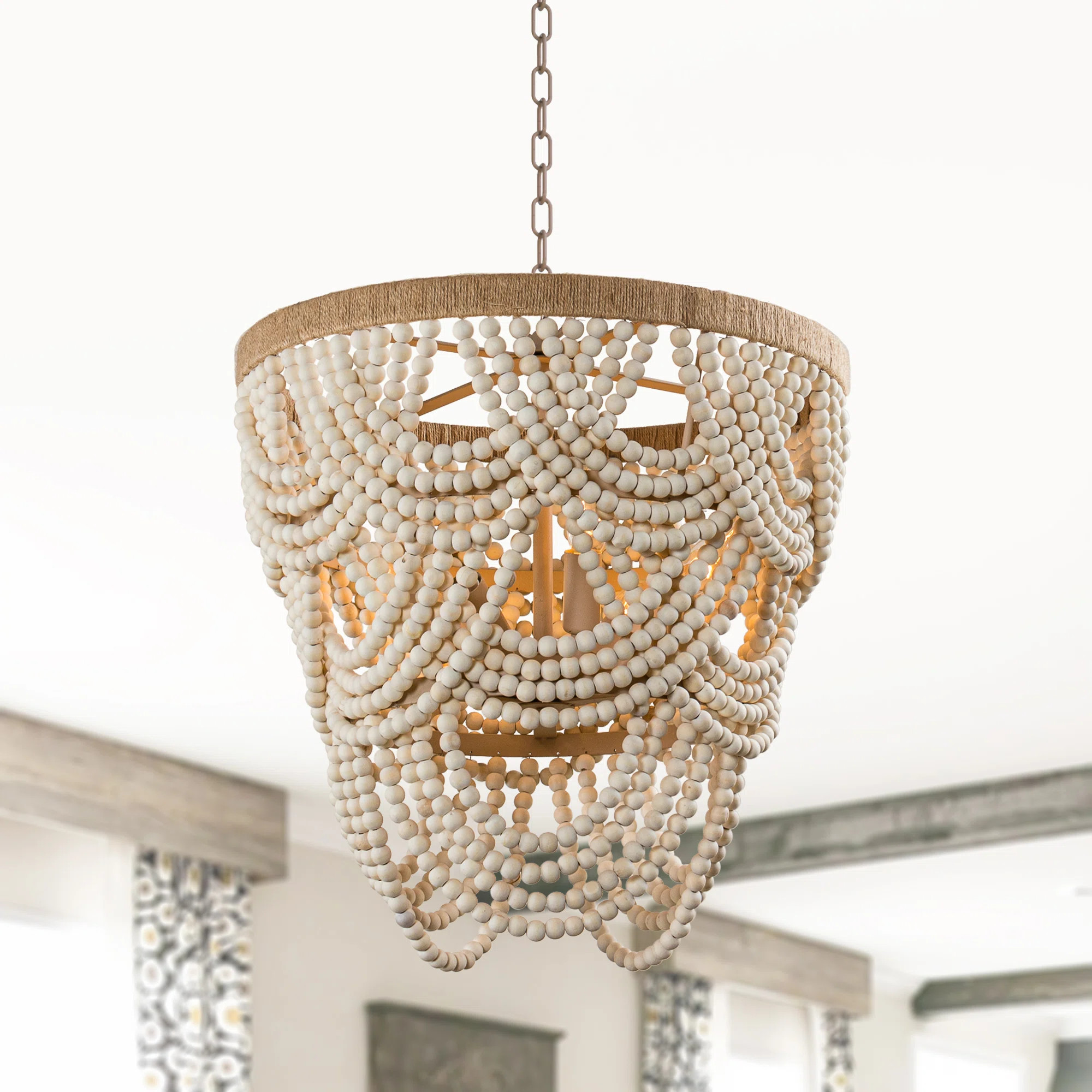 Amari 19.7" 4 - Light Dimmable Unique Empire Chandelier with Beaded Accents | Wayfair North America