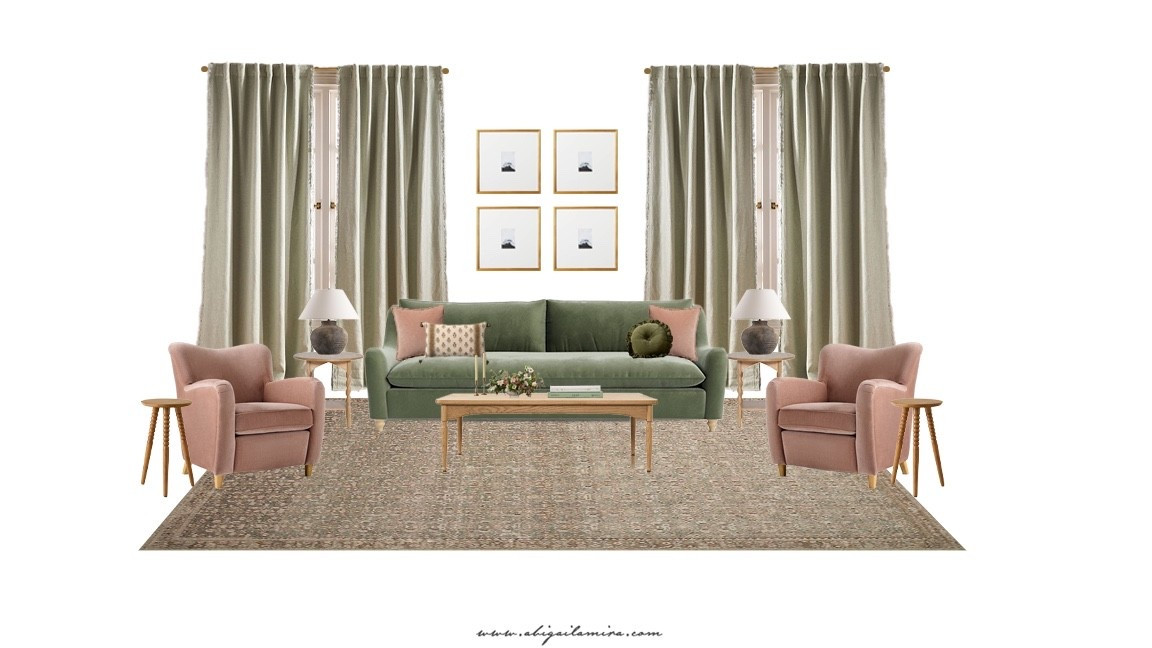 Living room design in rose and green

#LTKhome