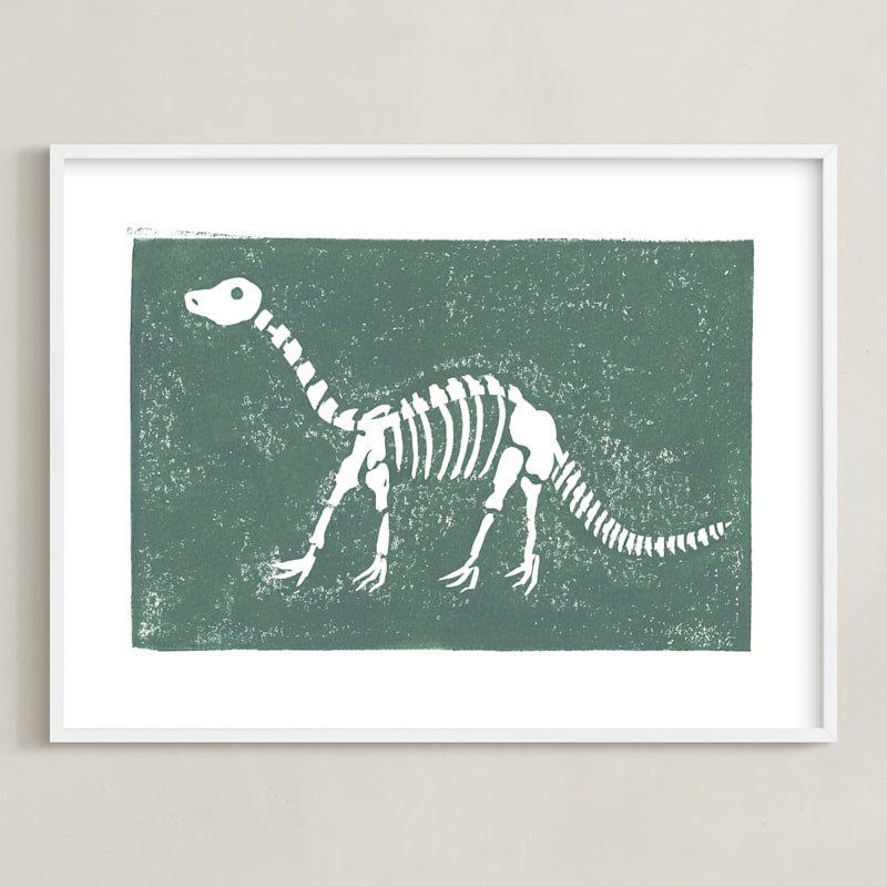 "Dino Fossils IV" - Open Edition Children's Art Print by Teju Reval. | Minted