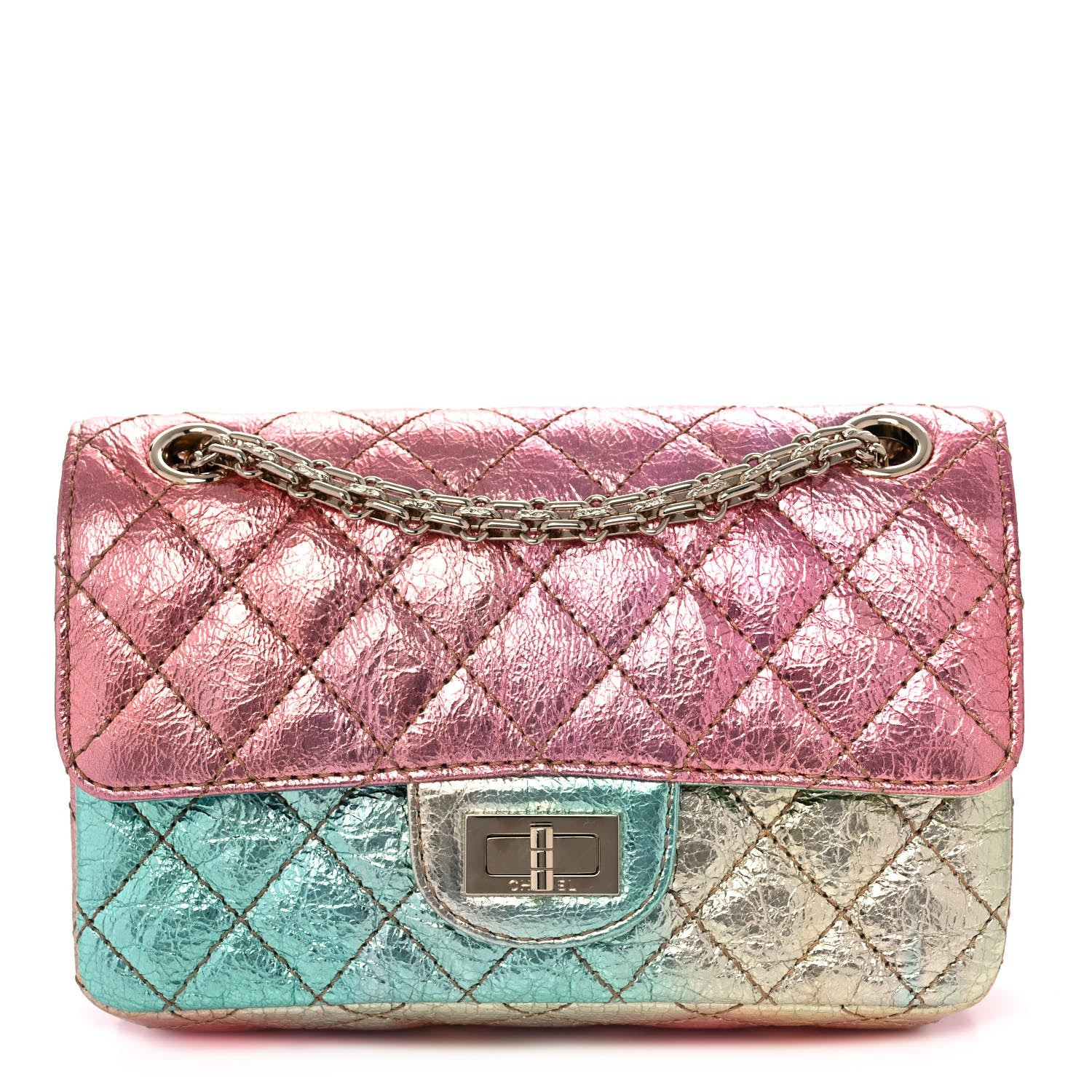 CHANEL Metallic Goatskin Quilted Mini 2.55 Reissue Flap Multicolor | FASHIONPHILE | Fashionphile