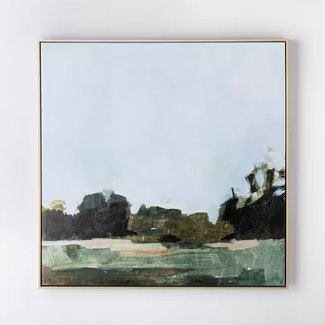 36" x 36" Treeline Abstract Framed Canvas - Threshold™ designed with Studio McGee | Target