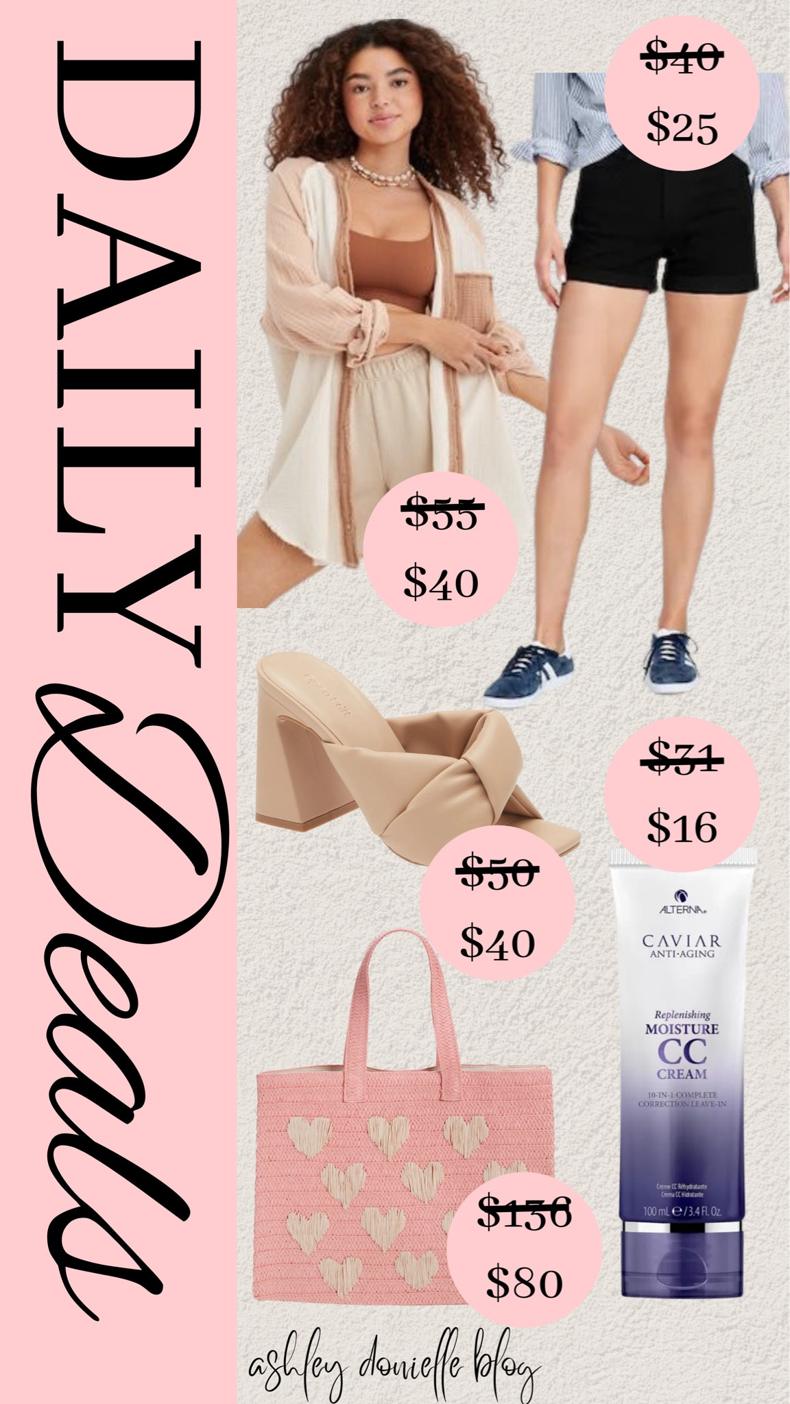 Daily deals!

Women’s short, swim coverup, button up shirt, nude heels, tote bag, cc cream

#LTKSeasonal #LTKsalealert #LTKstyletip