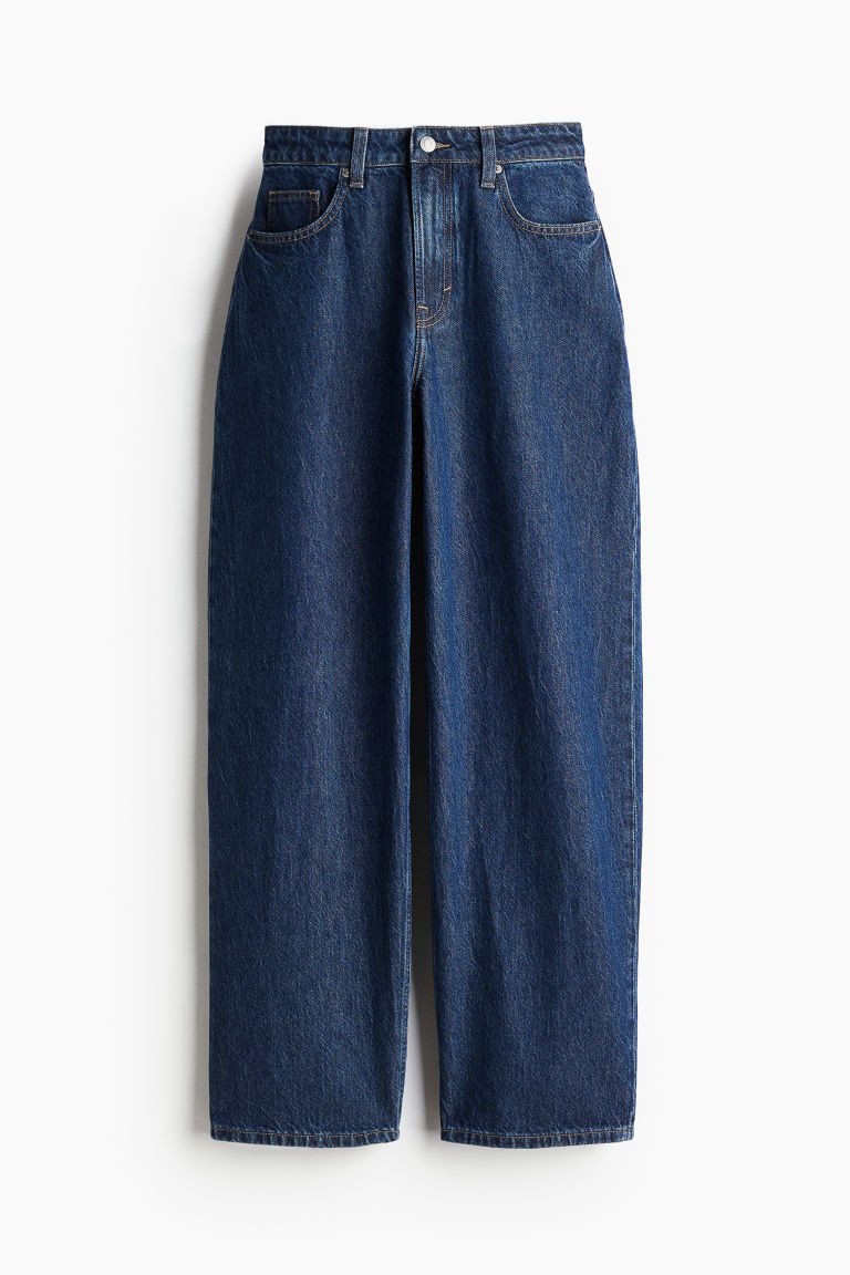 H & M - High Rise Wide Leg Baggy Jeans - Blue | H&M (US + CA)