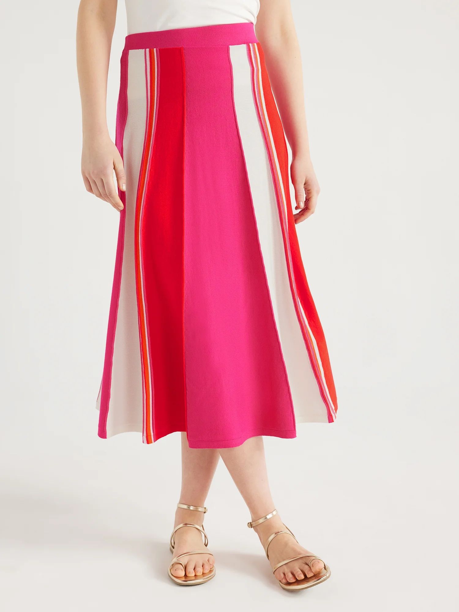 Scoop Women's Stripe Sweater Skirt, Sizes XS-XXL | Walmart (US)