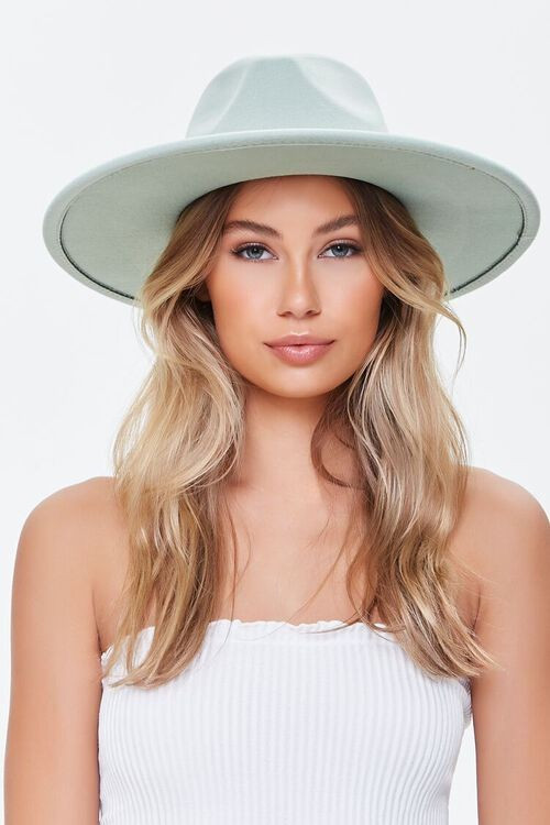 Pinched Velvet-Trim Fedora | Forever 21 | Forever 21 (US)