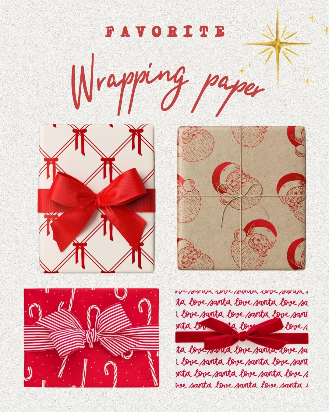 Favorite wrapping paper for this Christmas season ! Obsessed with the Santa print

Wrapping, wrapping paper, gifts, gift guide, target, target find 

#LTKGiftGuide #LTKHoliday #LTKFindsUnder50