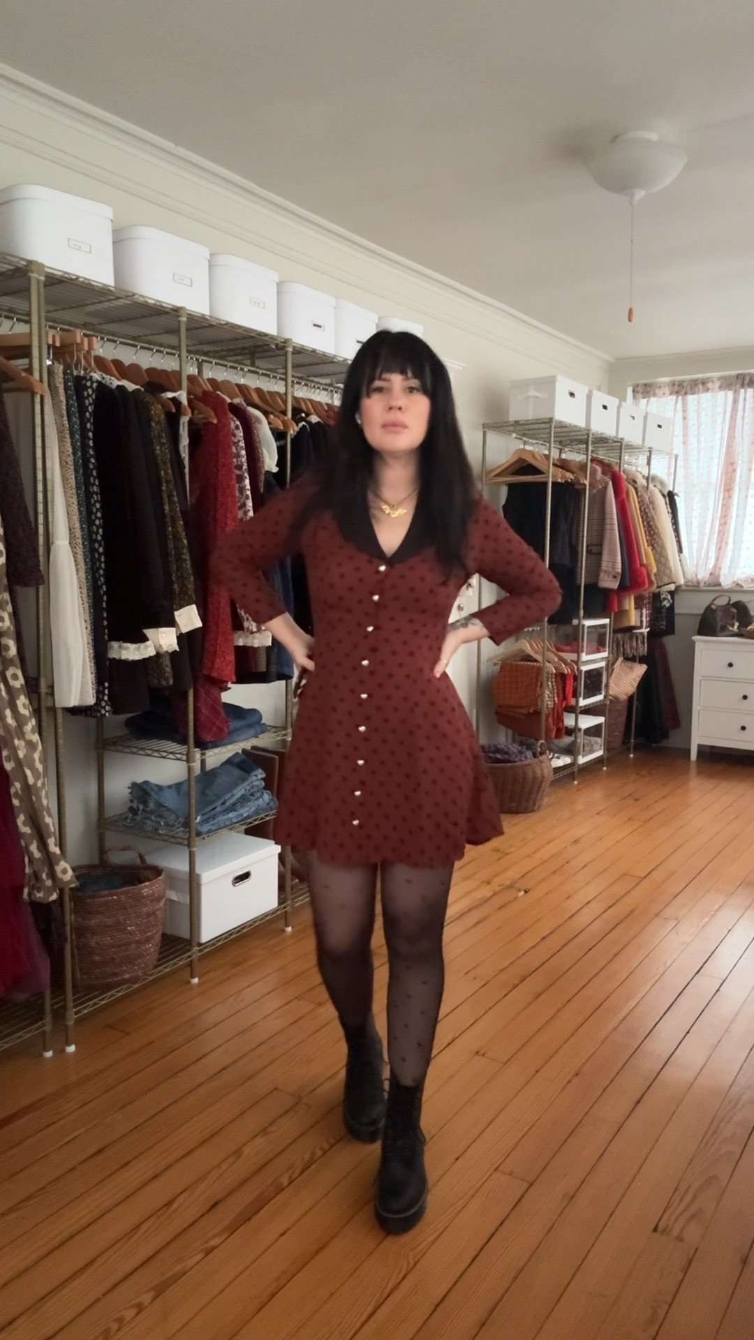 The perfect fall dress for tights & boots! 

#LTKVideo #LTKOver40