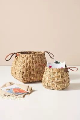 Woven Seagrass Basket | Anthropologie (US)