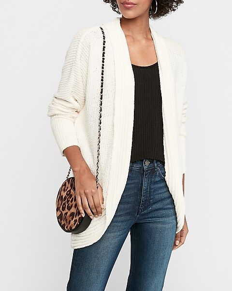 ribbed cozy cocoon cardigan | Express