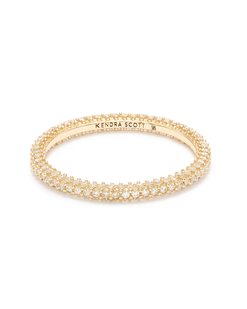 Remi 14K Yellow Gold Band Ring In White Diamonds - 6 | Kendra Scott | Kendra Scott