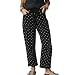 Hixiaohe Polka Dot Pants for Women Casual Boho Barrel Pants Cotton High Waist Drawstring Wide Leg Trousers with Cargo Pockets | Amazon (US)