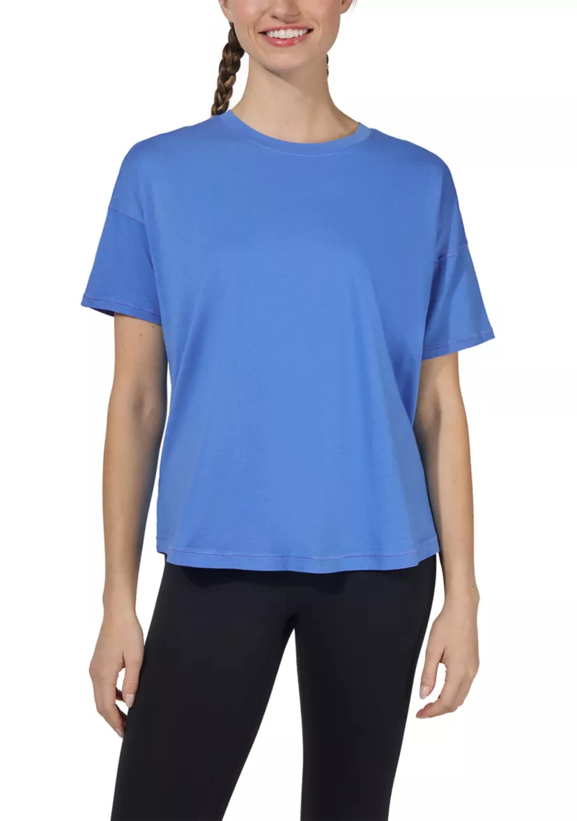 Women's Stone Wash Pima Boxy Crop Short Sleeve T-Shirt | Belk