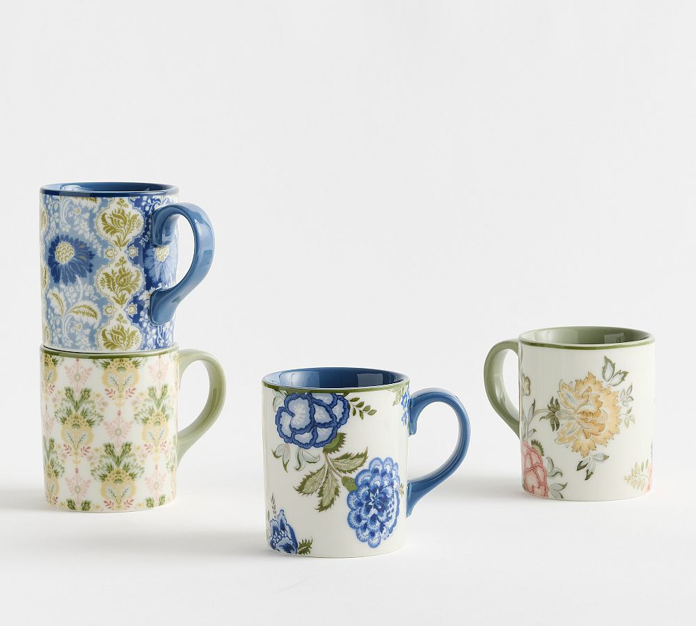 Kravet Stoneware Mugs - Mixed Set of 4 | Pottery Barn (US)