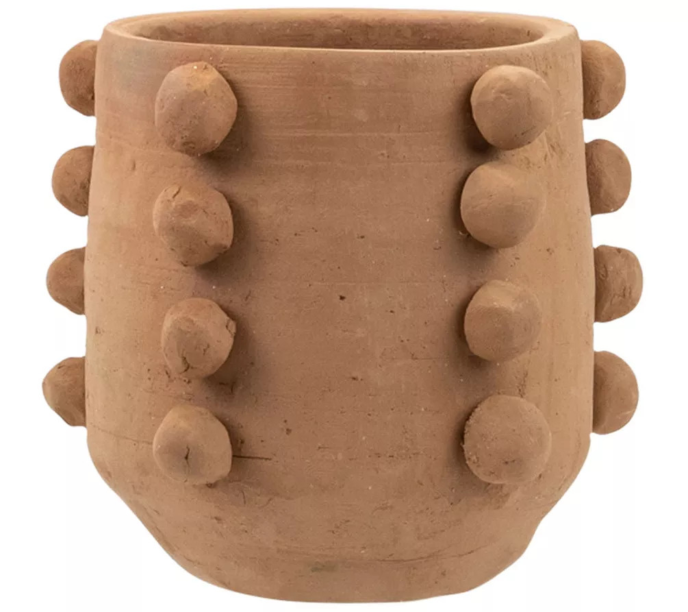 Foreside Home & Garden Beaded Terracotta Planter Small - QVC.com | QVC