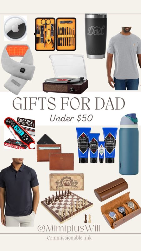 Gift for dad under $50! Chess set, T-shirts, water bottle, record player, yeti rambler, cooking thermometer, facial kits

#LTKGiftGuide #LTKFindsUnder50 #LTKMens