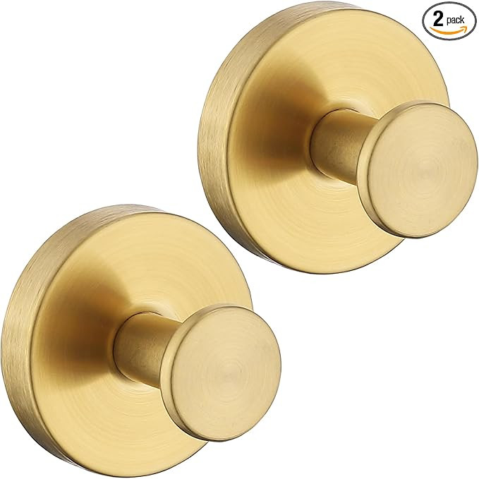Suction Cup Hooks for Shower 2 Pack Stainless Steel No Drill Removable Waterproof Rustproof for B... | Amazon (US)