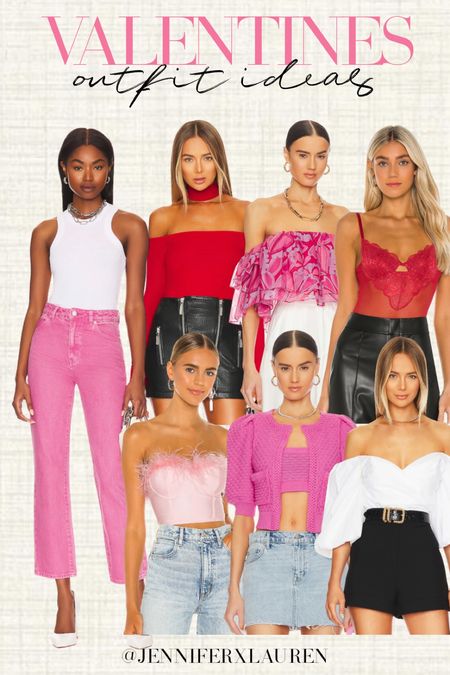 Valentines outfit ideas 

Date night tops. Valentines outfit inspo. Pink jeans. Pink corset. White off the shoulder top. Red bodysuit  

#LTKSeasonal #LTKunder100 #LTKstyletip