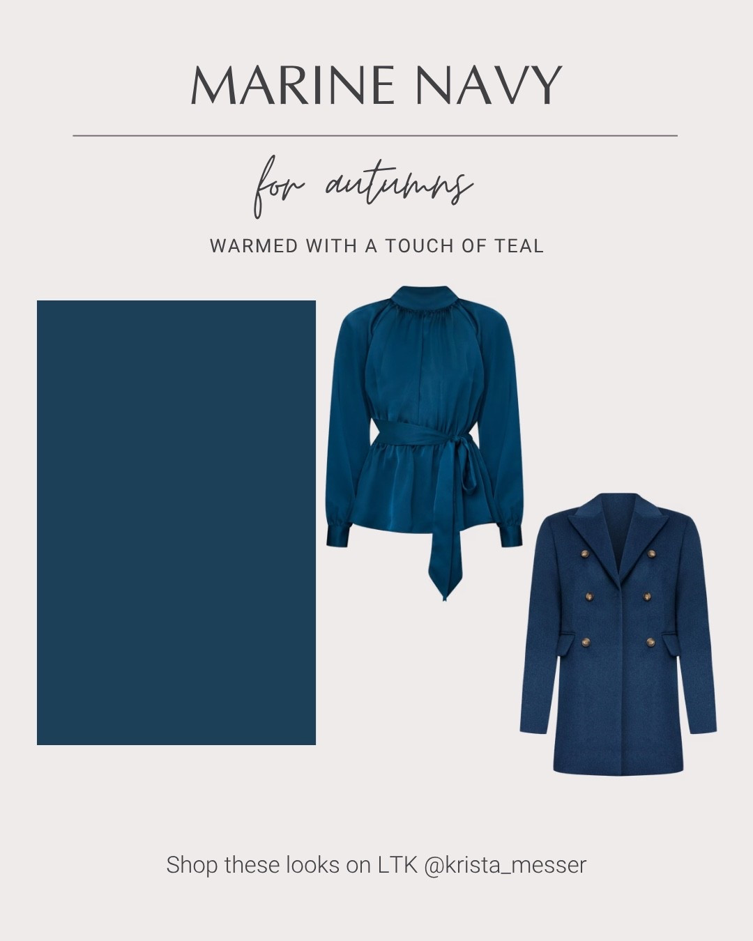 Marine Navy for Autumns | Color Analysis | House of Colour | Autumn Palette 

#LTKWorkwear #LTKSeasonal #LTKootd