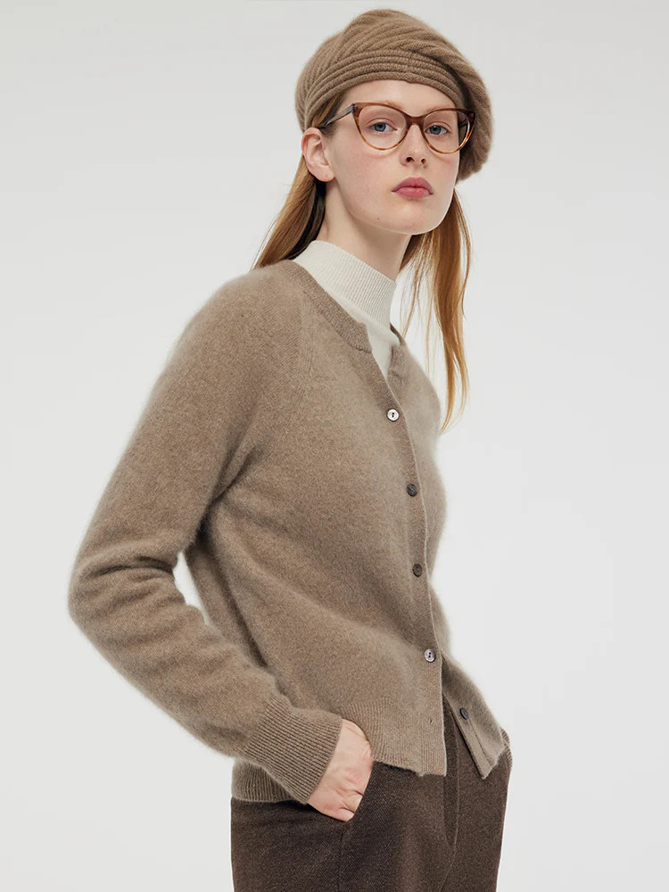 Brushed Cashmere Women Cardigan | GOELIA