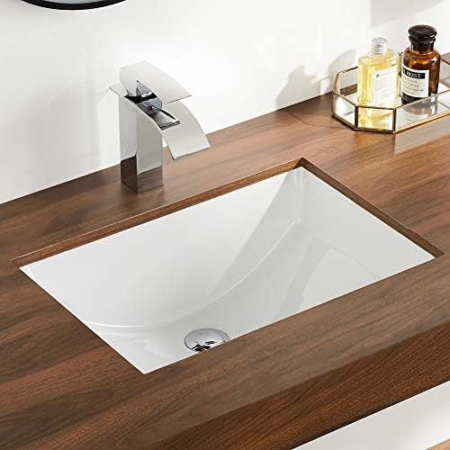 DeerValley DV-1U101 Ally Undermount Bathroom Sink Rectangular, 21'' x 14.72'' Vessel Sink Undermo... | Amazon (US)