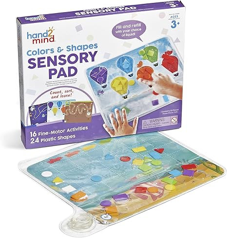 hand2mind Colors and Shapes Sensory Pad, Fine Motor Skills Toys for 3 Year Old, Sensory Toys for ... | Amazon (US)