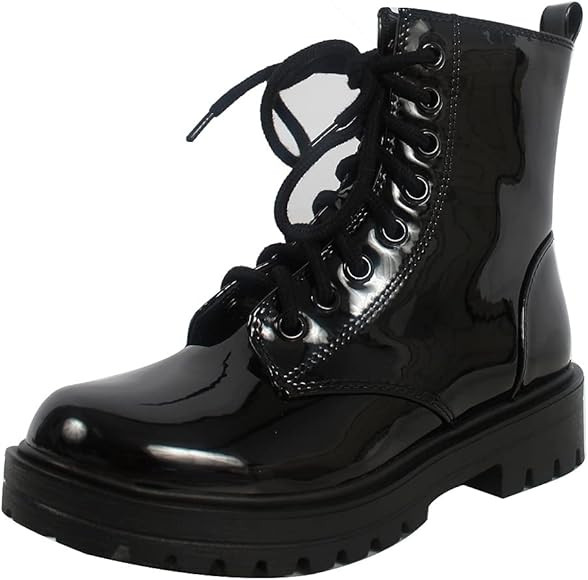Soda Women's Combat Lace Up Ankle Boot | Amazon (US)