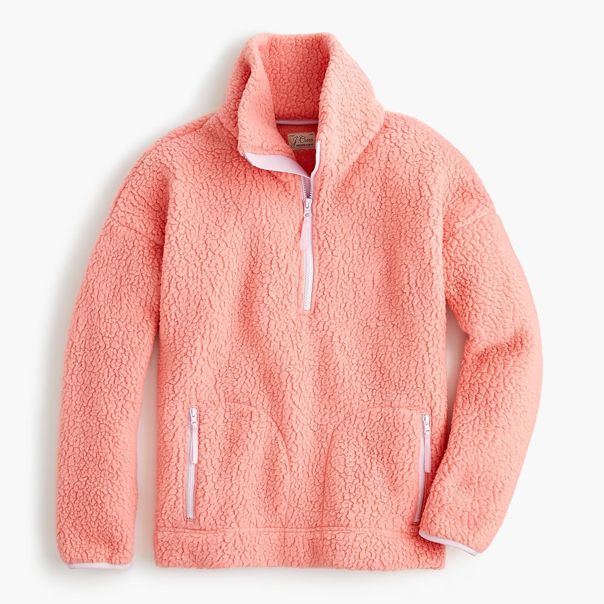 Polartec® sherpa fleece half-zip pullover jacket | J.Crew UK