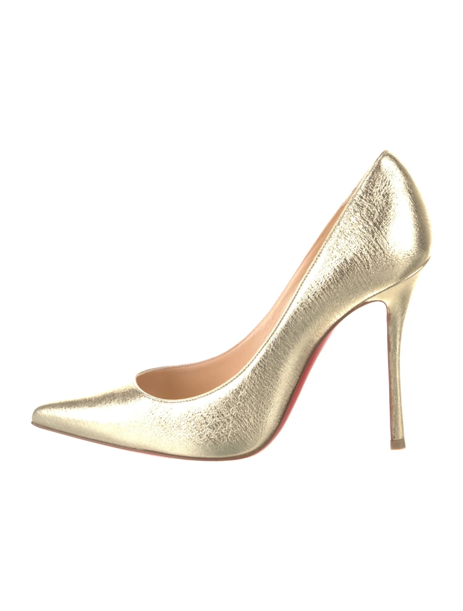 Christian Louboutin Leather Pumps - Gold Pumps, Shoes - CHT518017 | The RealReal | The RealReal