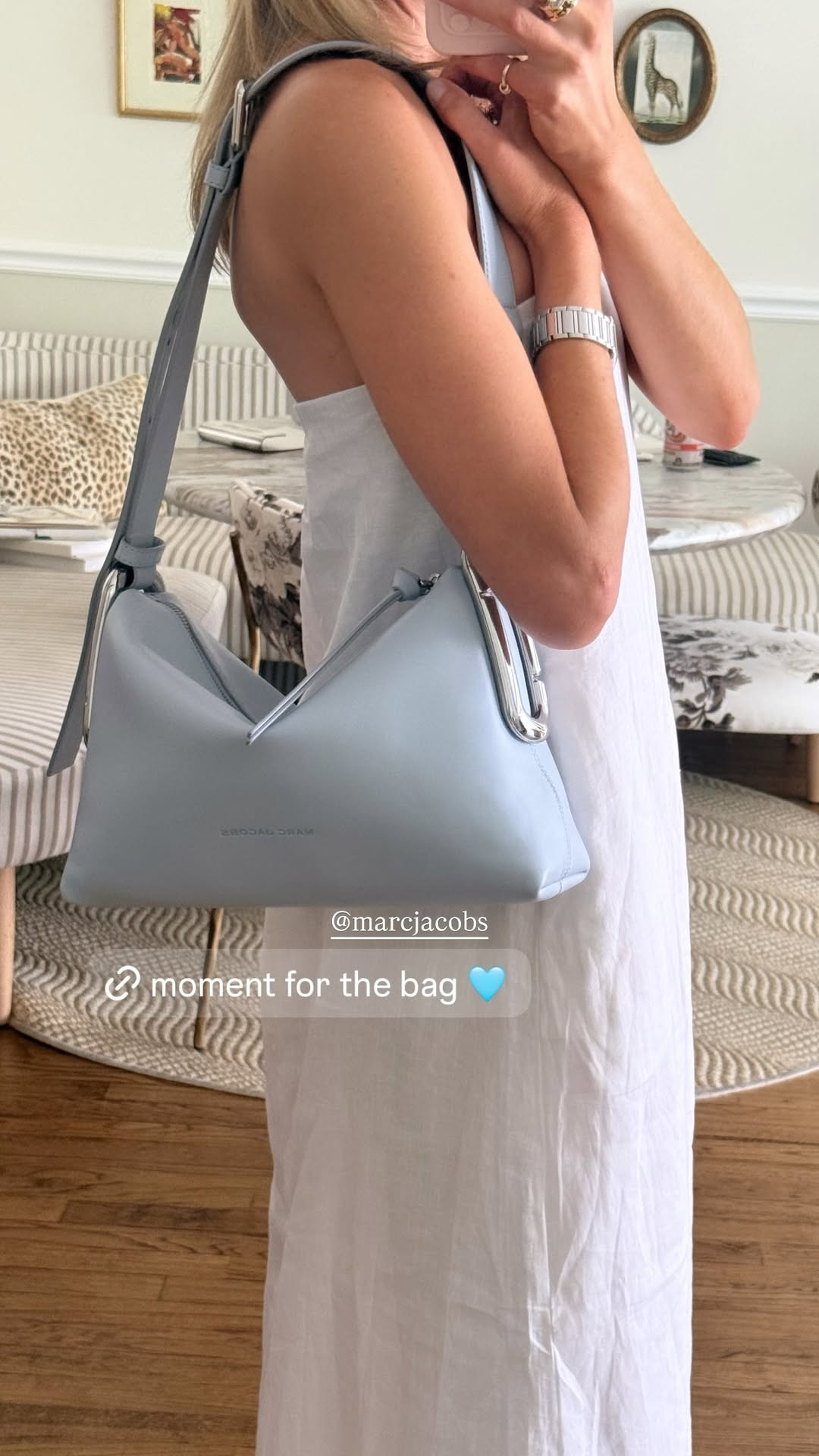 Soft summer whites and a Marc Jacobs bag moment in the prettiest shade of blue.🩵

summer outfit
elevated minimal
designer bag
soft blue
white dress
chic everyday style
luxury accessories
summer style 

 #LTKgrwm #LTKootd #LTKSeasonal