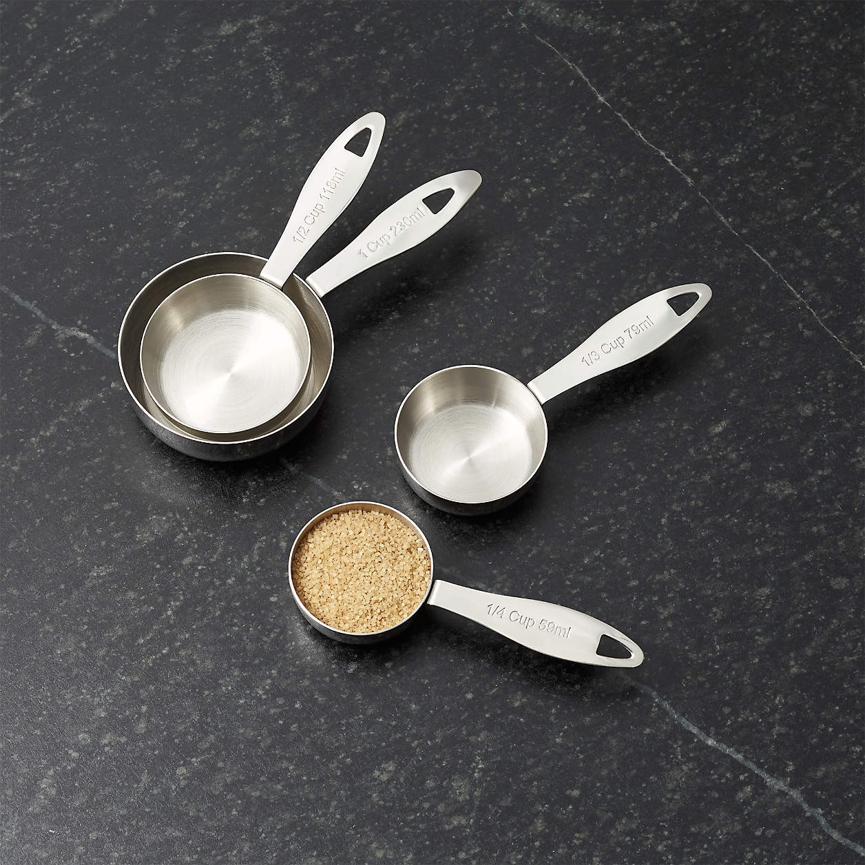 Stainless Steel Dry Measuring Cups, Set of 4 + Reviews | Crate & Barrel | Crate & Barrel